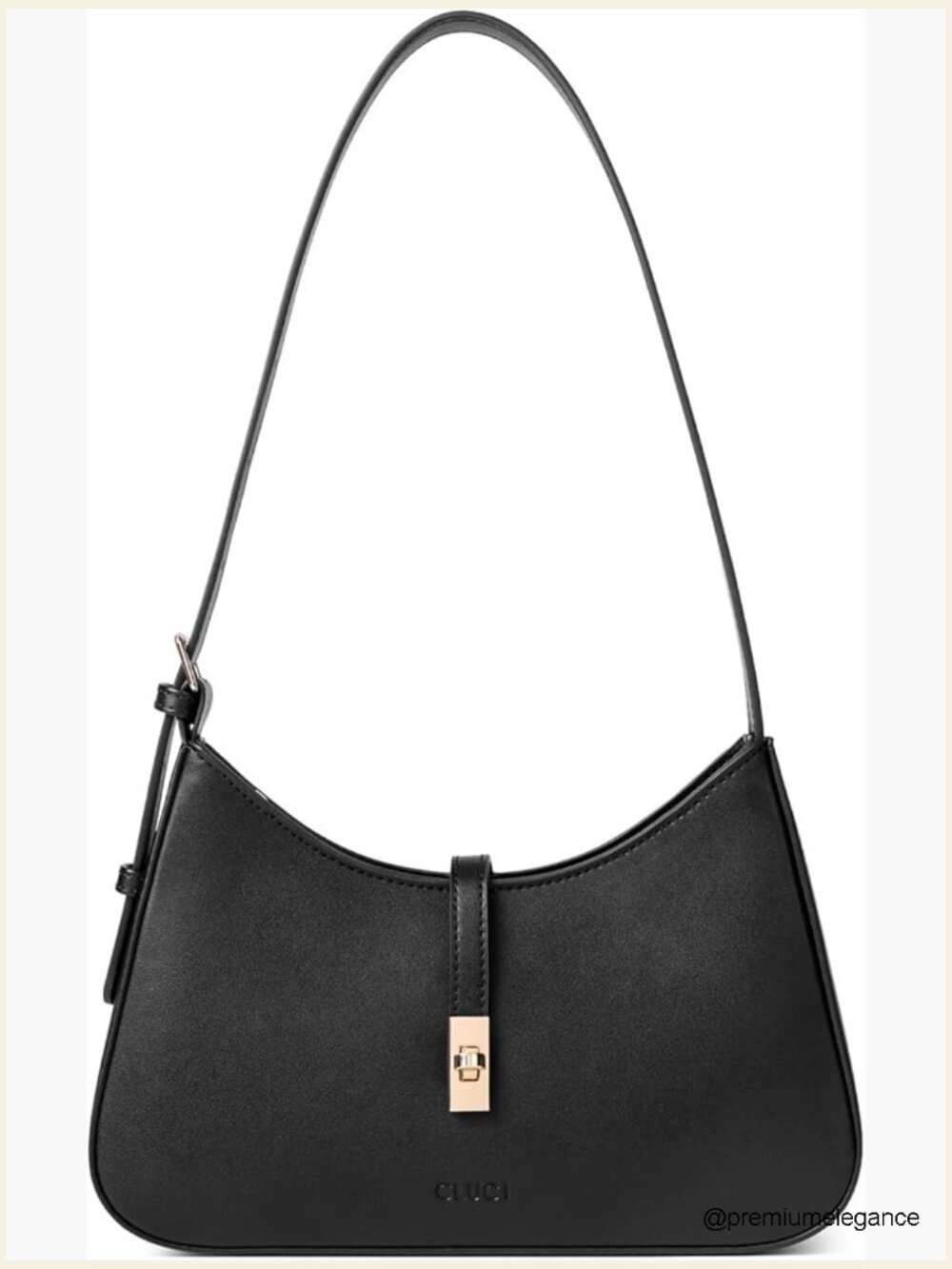 Vegan Leather Hobo Crossbody Bag with Adjustable Strap